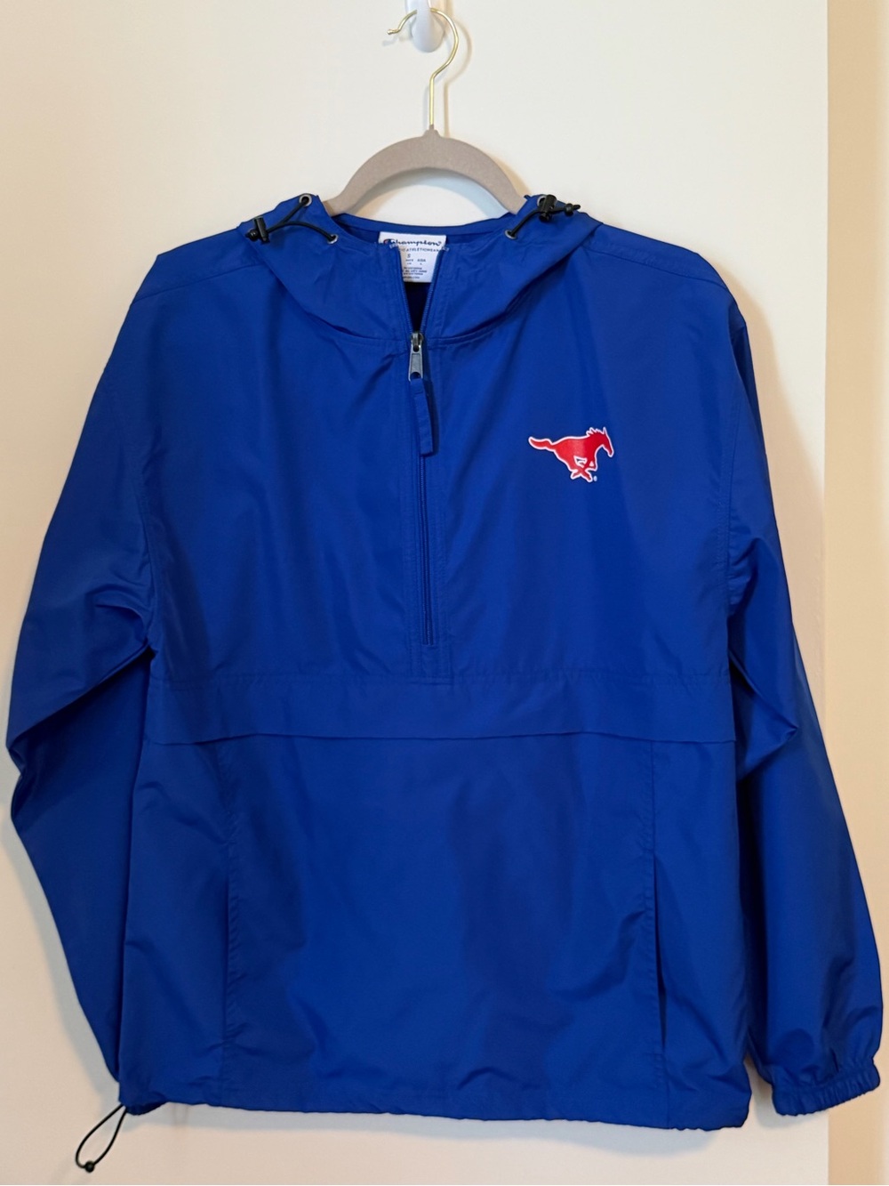 Champion Royal Blue SMU Hooded Pullover Windbreaker